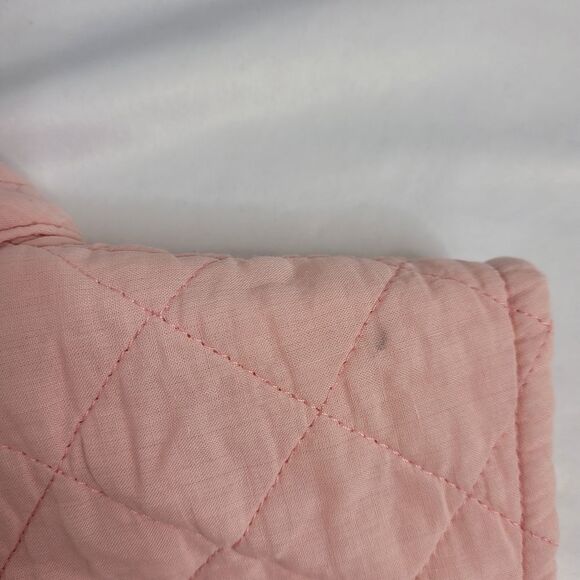 VINTAGE 70s vest Laura Ashley‎ quilted pink top M - Picture 6 of 8